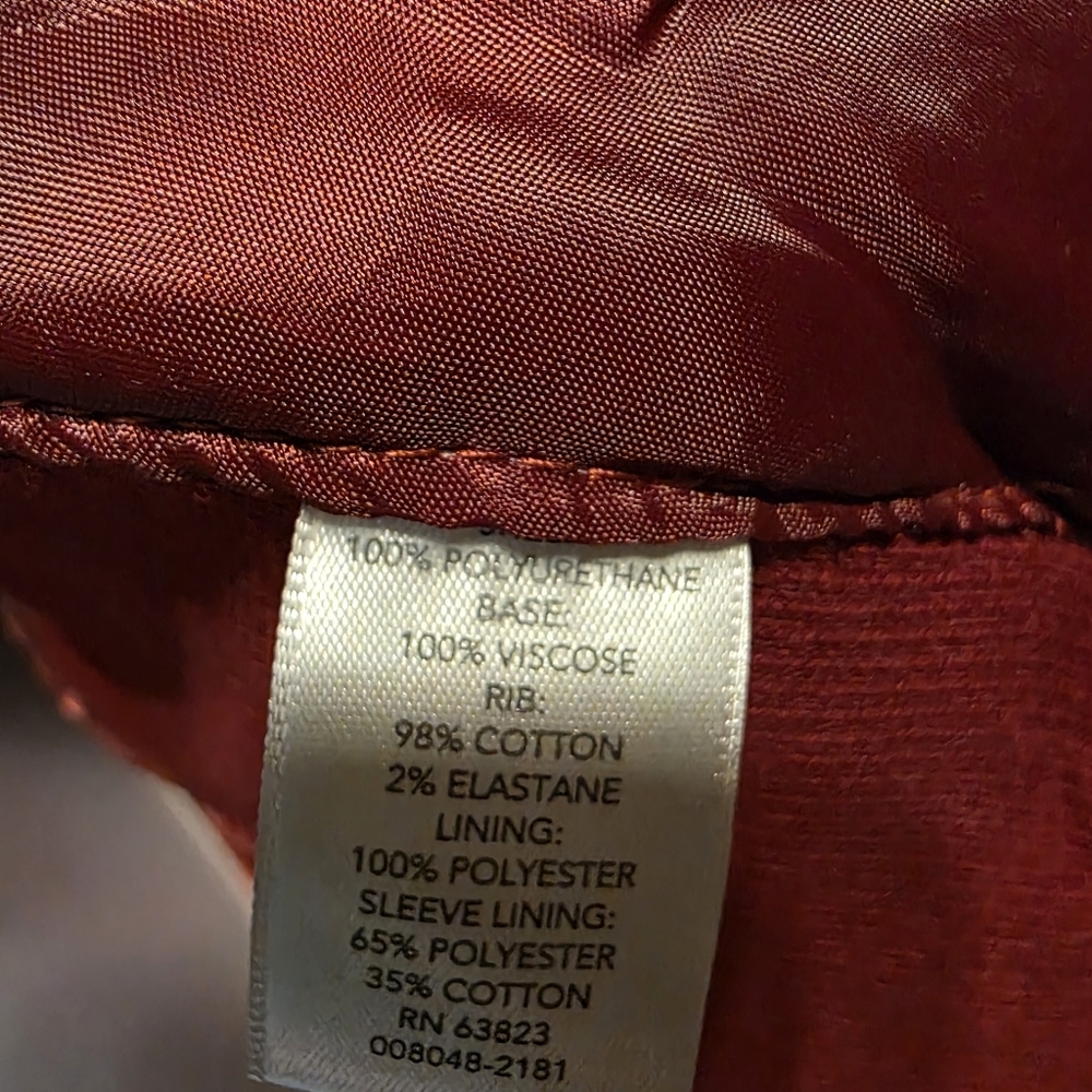 Christopher & Banks Red Leather Jacket - Picture 3 of 4